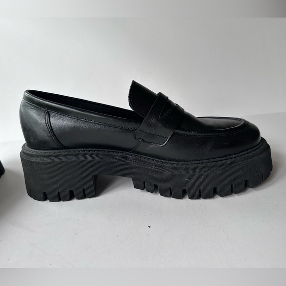 Nasty Gal Leather Chunky Loafers 40 EU / 9 US - Picture 11 of 15